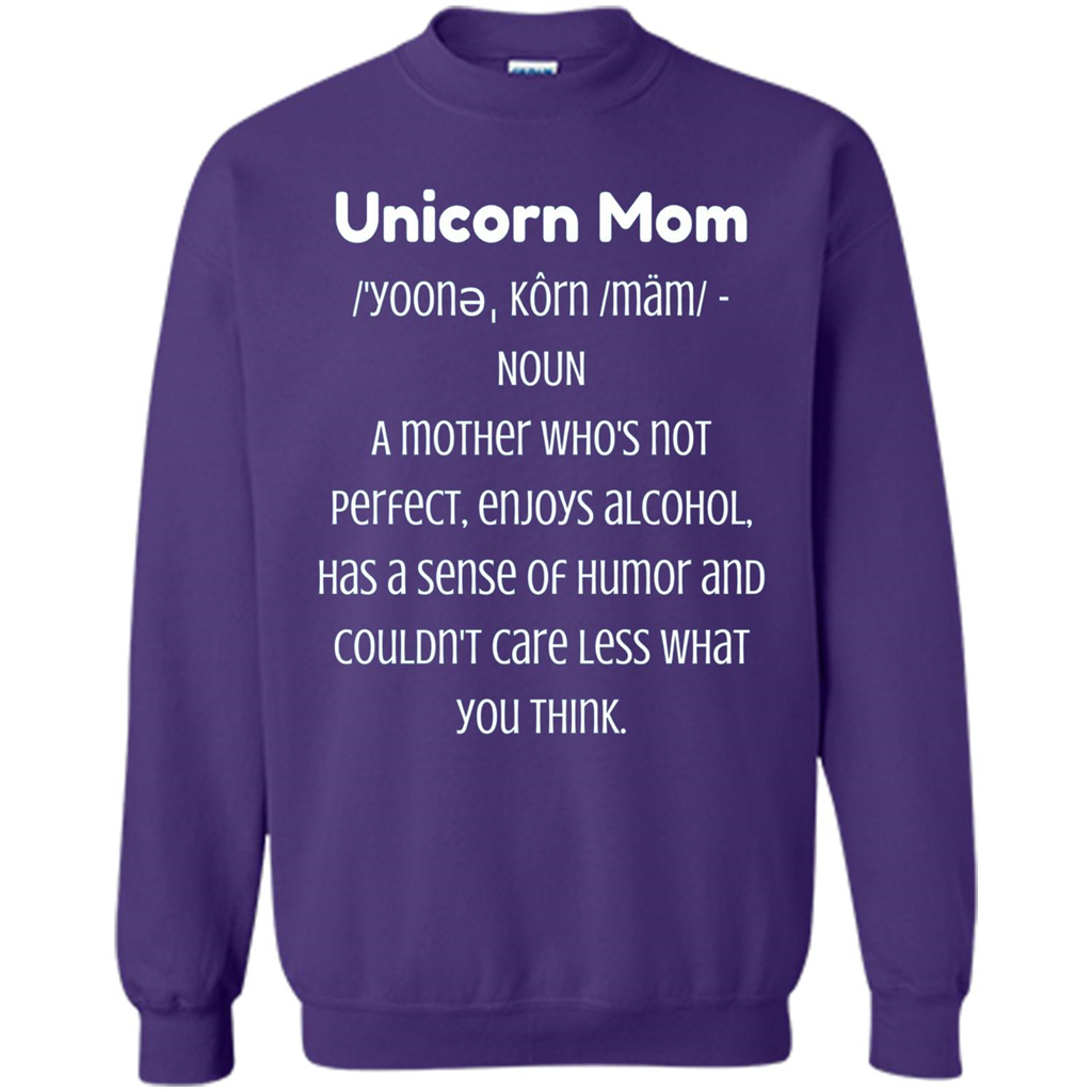 Fun Mom T-shirt - Unicorn Mom Definition Purple