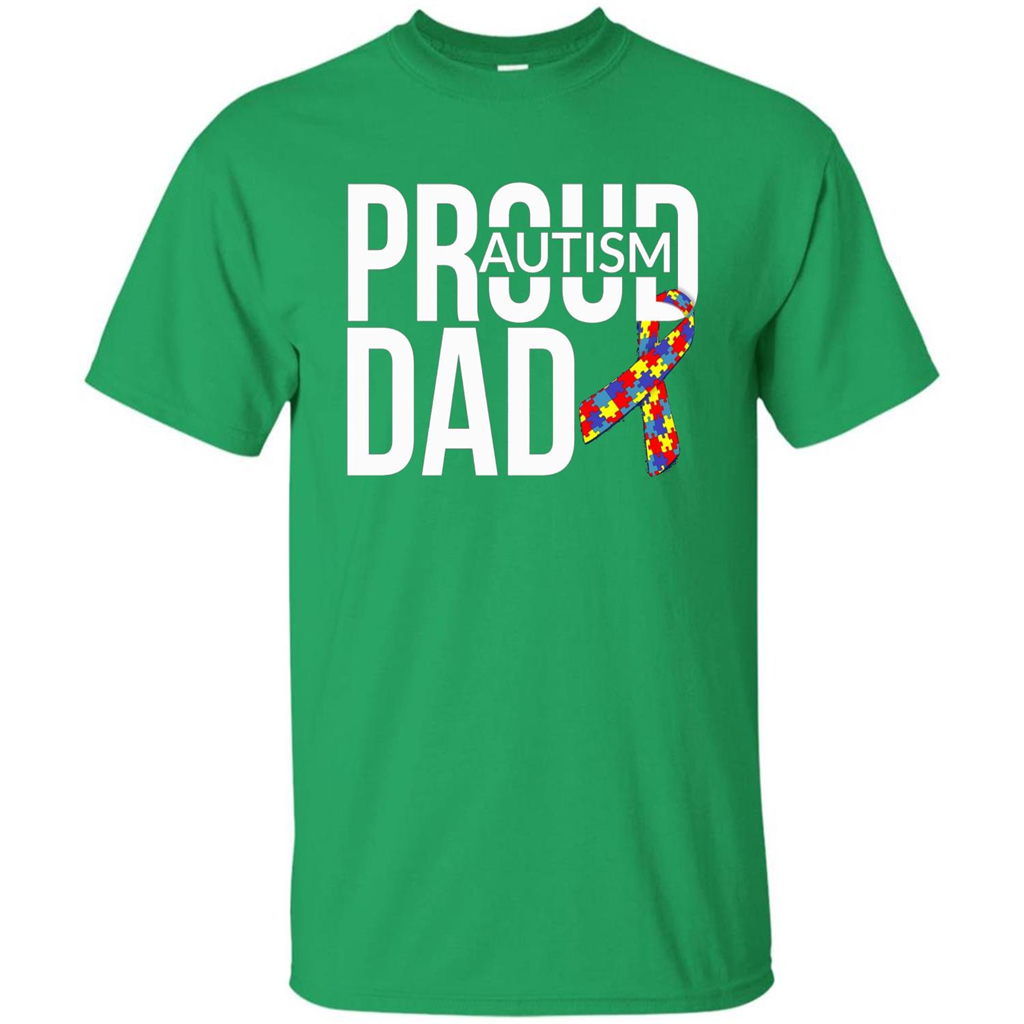 Proud Autism Dad T-shirt Autism Awareness Irish Green