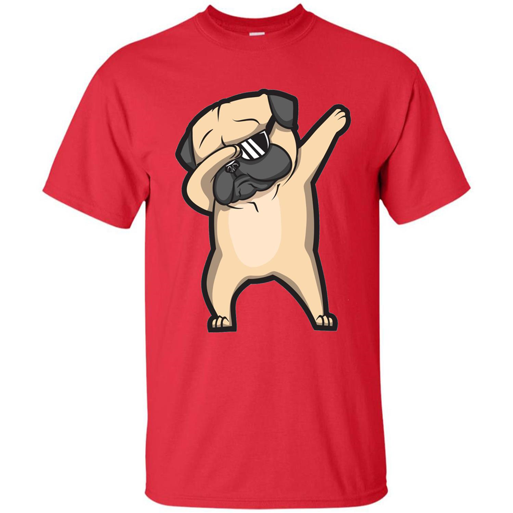 Dabbing Pug Shirt - Cute Funny Dog Dab T-shirt Red