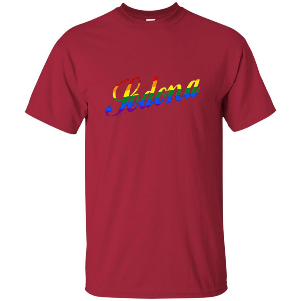 Sedona AZ Arizona LGBTQ Rainbow Flag T-shirt Cardinal