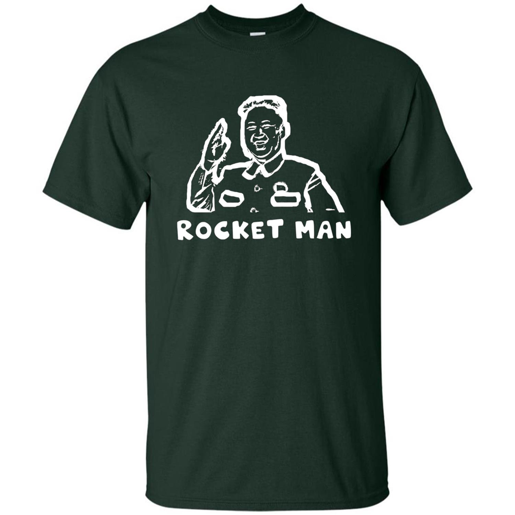 Kim Jong Un North Korea Rocket Launch T-shirt Donald Trump T-shirt Forest Green