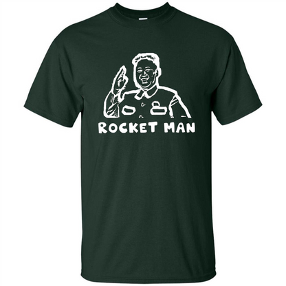 Kim Jong Un North Korea Rocket Launch T-shirt Donald Trump T-shirt Forest Green