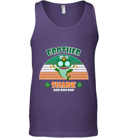Irish Brother Shark Saint Patricks Day Family Shirt Tank Top Purple