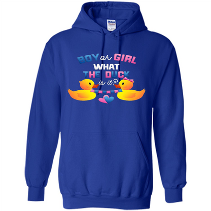 Boy Or Girl What The Duck Is It T-Shirt Gender Reveal Party T-Shirts Royal