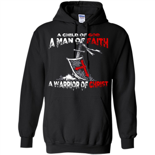 Christian T-shirt A Child Of God A Man Of Faith T-shirt Orange