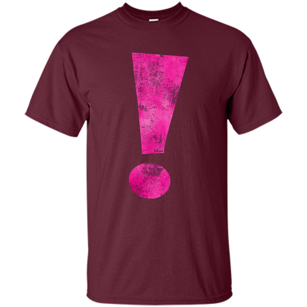 Exclamation Point Graphic T-shirt Maroon