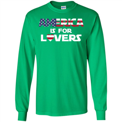 America Is For Lovers T-shirt Irish Green