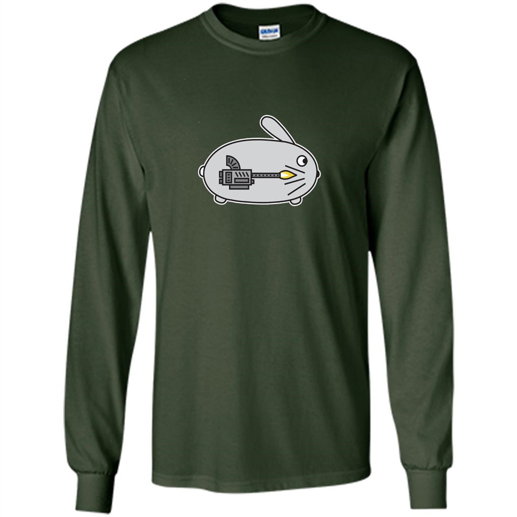 Bunny vs Dinosaur T-shirt Forest Green