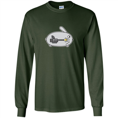 Bunny vs Dinosaur T-shirt Forest Green