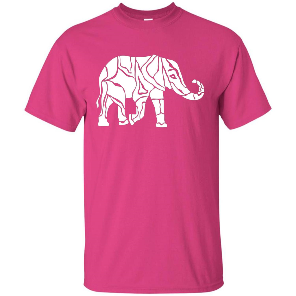 Elephant T-shirt Abstract Elephant Design T-Shirt Heliconia