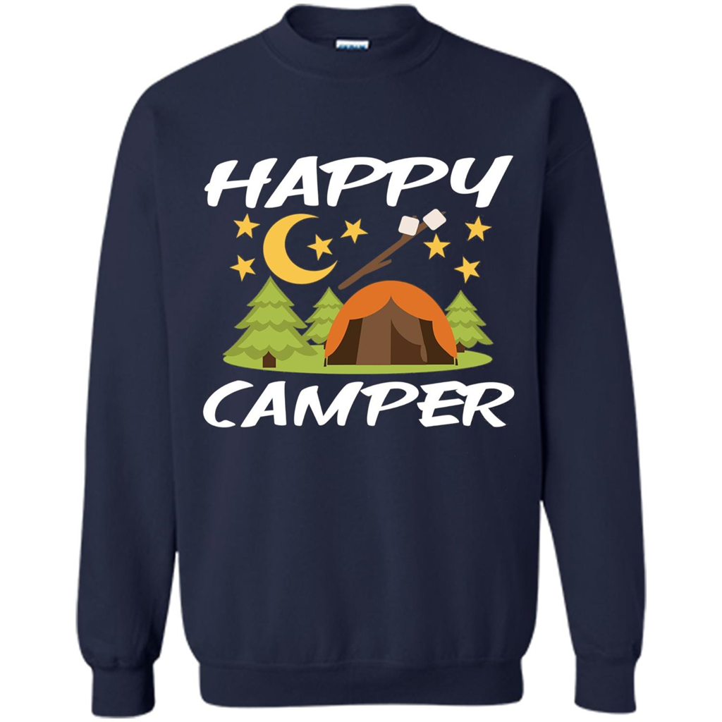 Happy Camper T-shirtt - Outdoor Night Sky Navy