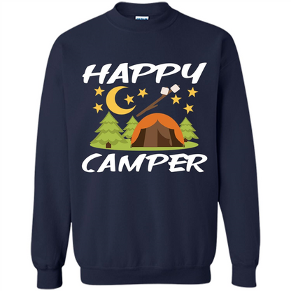 Happy Camper T-shirtt - Outdoor Night Sky Navy
