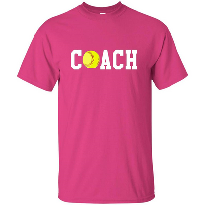 Softball Coach Gift T-shirt Heliconia