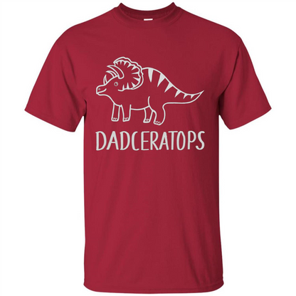 Dinosaur Family Triceratops T-shirt Cardinal