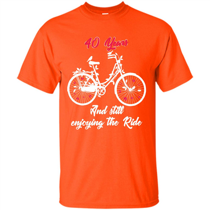 Anniversary T-shirt 40 Years And Still Enjoying The Ride Orange