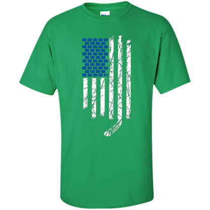 Hockey American Flag T-Shirt Irish Green