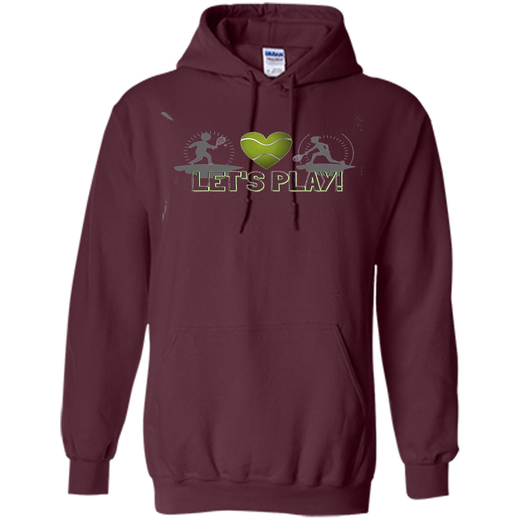 Funny Tennis T-shirt Let's Play Tennis T-shirt Maroon