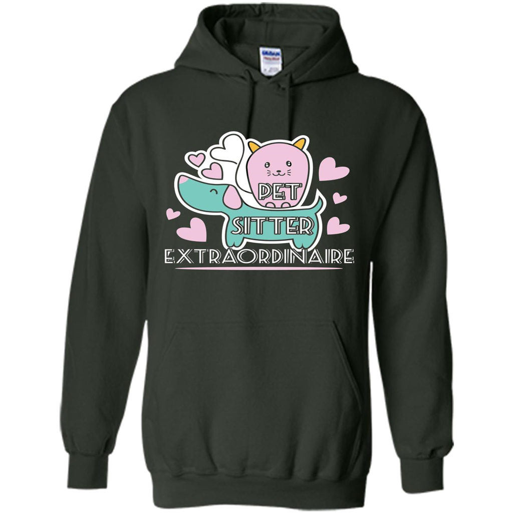 Love Pet T-shirt Pet Sitter Extraordinaire Forest Green