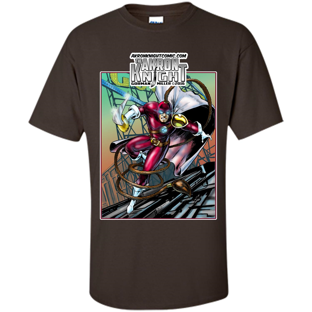 The Akron Knight Comic T-shirt Dark Chocolate