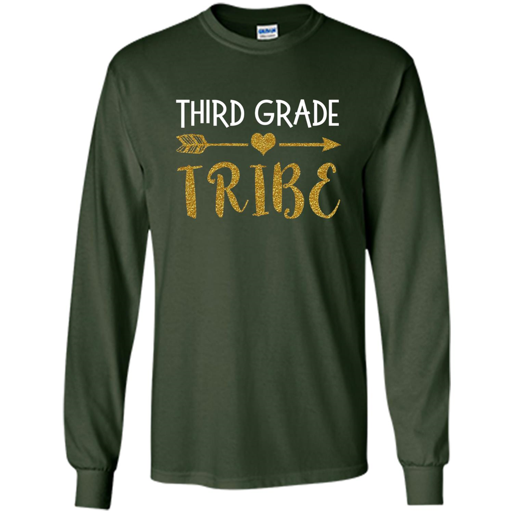 Third Grade Tribe T-shirt School Day T-shirt Forest Green