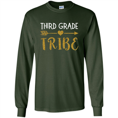 Third Grade Tribe T-shirt School Day T-shirt Forest Green