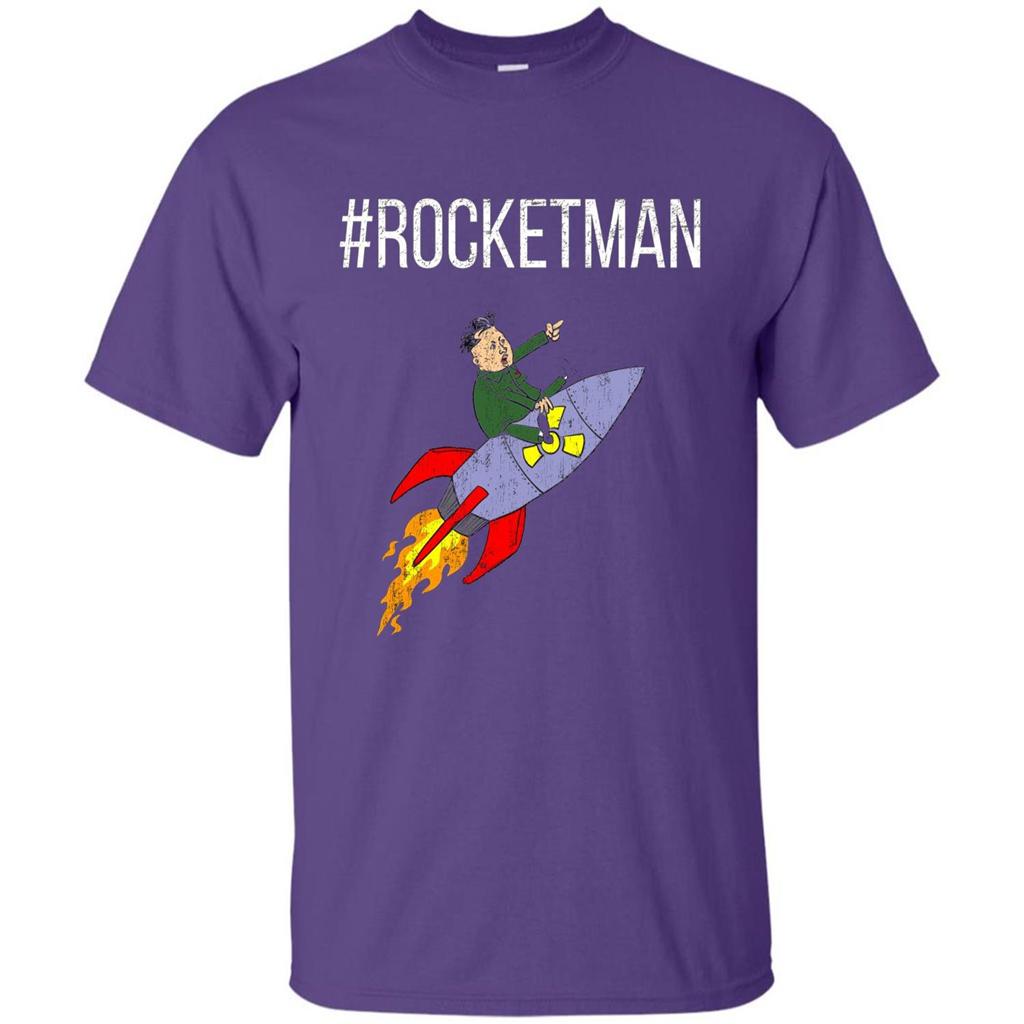 Rocket Man Funny T-shirt Purple