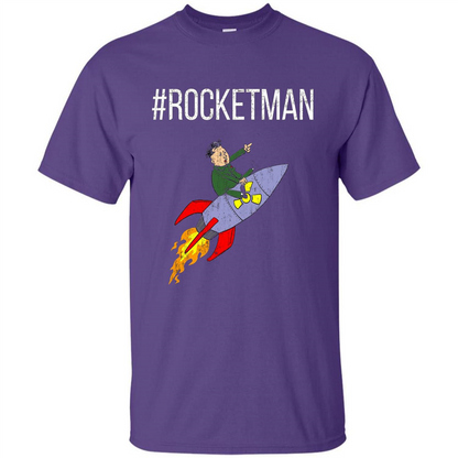 Rocket Man Funny T-shirt Purple