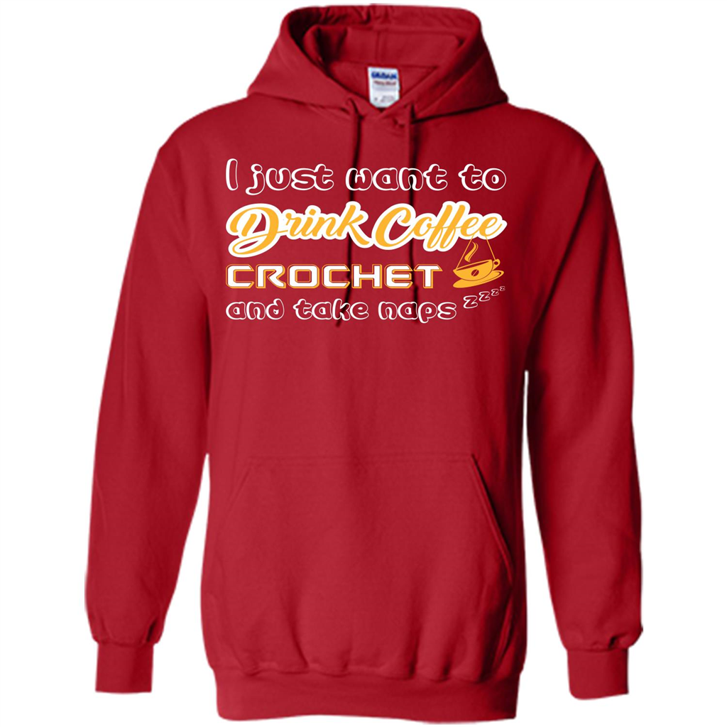 Coffee T-shirt I Just Want To Drink Coffee Crochet