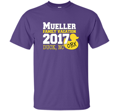 Mueller Family Vacation 2017 Duck, NC cool shirt Purple