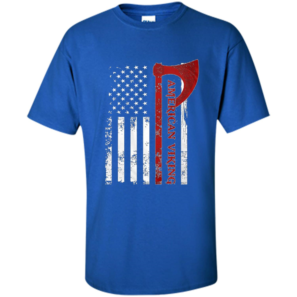 American Viking Flag Shirt Patriotic American T-shirt Royal
