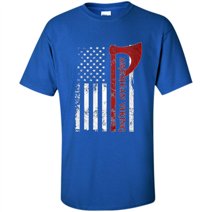 American Viking Flag Shirt Patriotic American T-shirt Royal