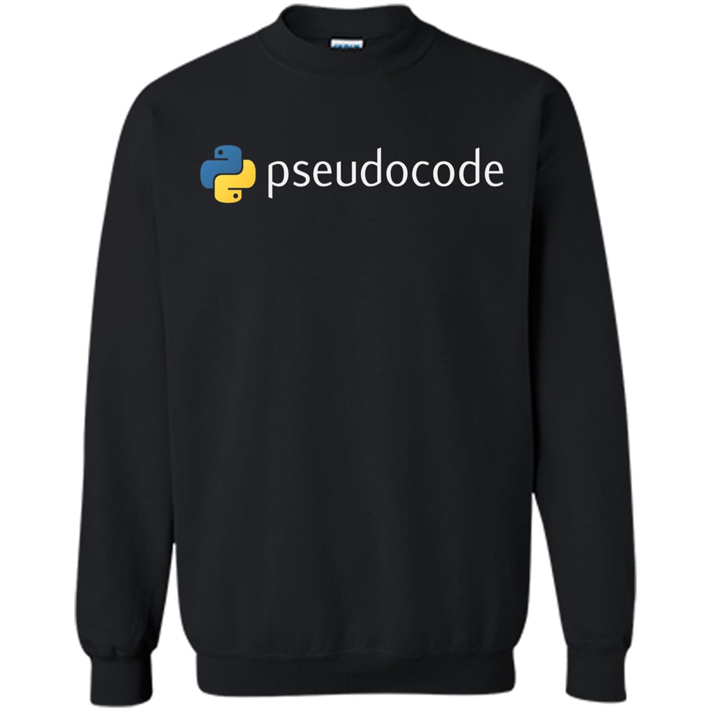 Funny Python Programming Pseudocode T-shirt Black