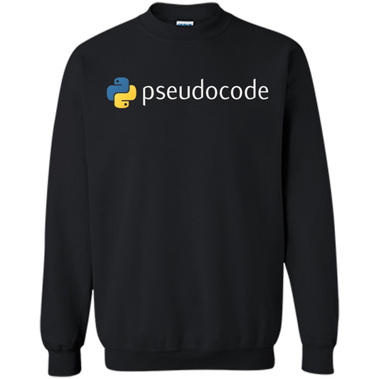 Funny Python Programming Pseudocode T-shirt Black
