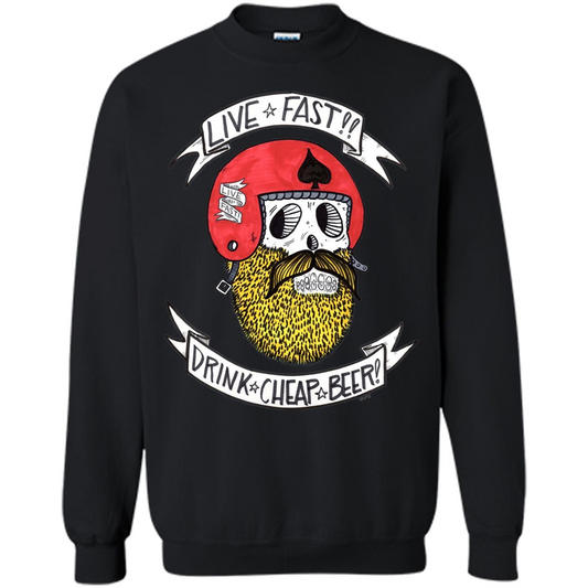 Live Fast Drink Cheap Beer T-Shirt Black