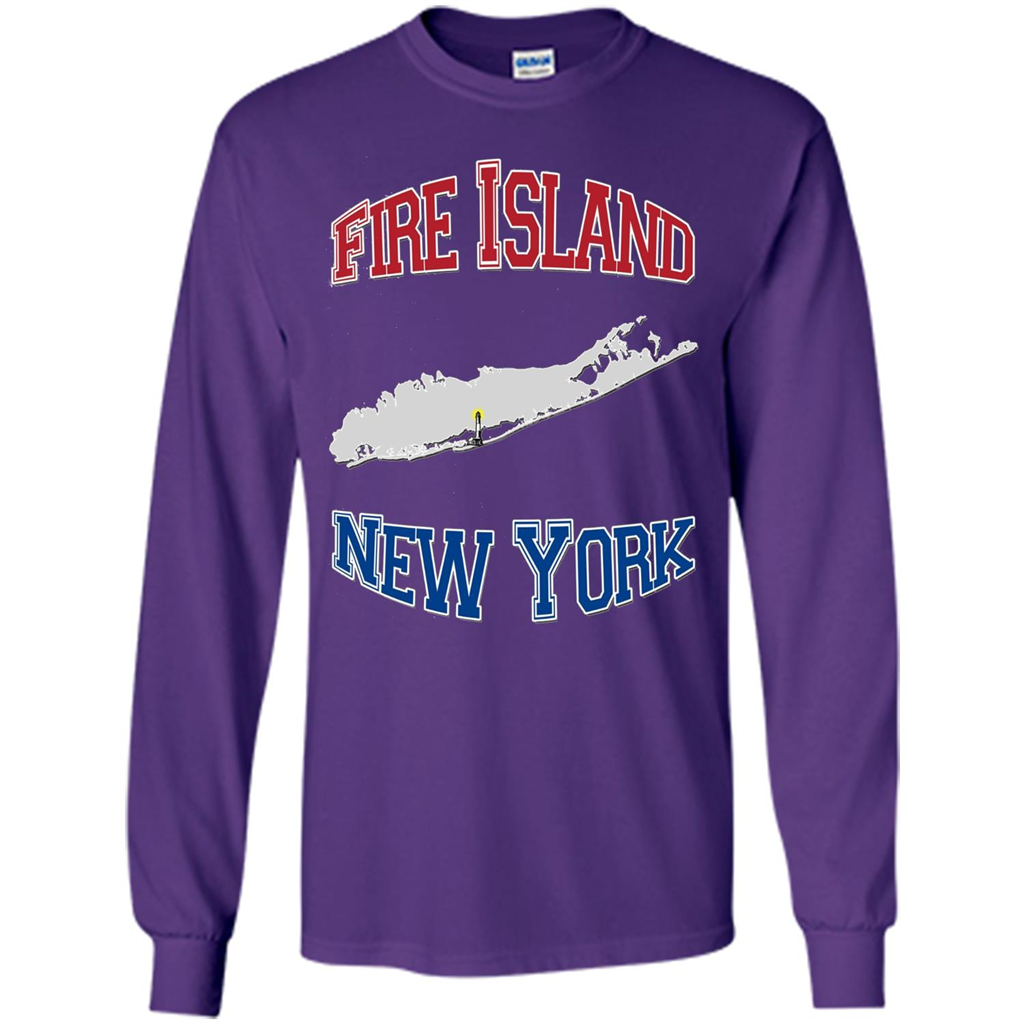 Fire Island New York T-shirt Purple