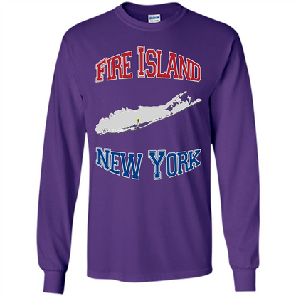 Fire Island New York T-shirt Purple