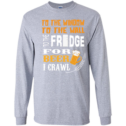 Beer. For Beer I Crawl T-shirt Sport Grey