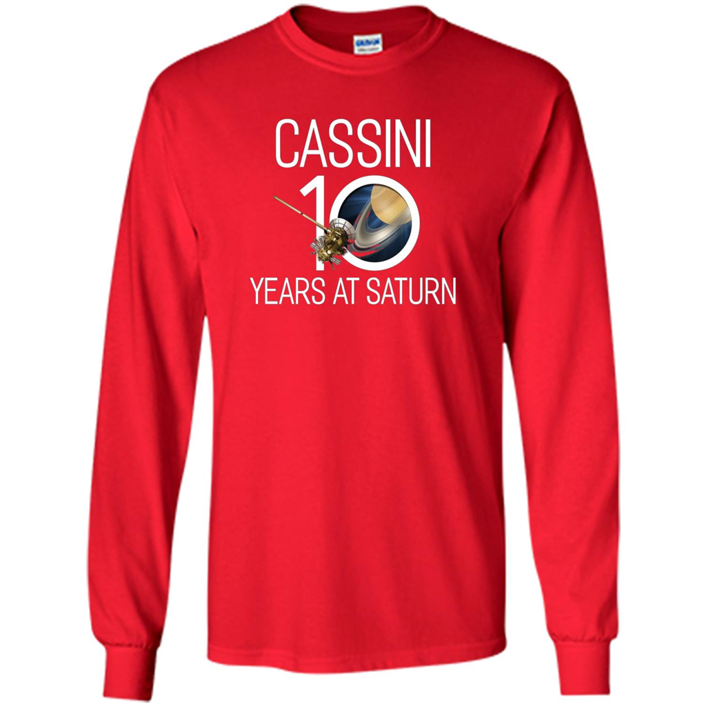 Cassini 10 Years at Saturn T-shirt Red