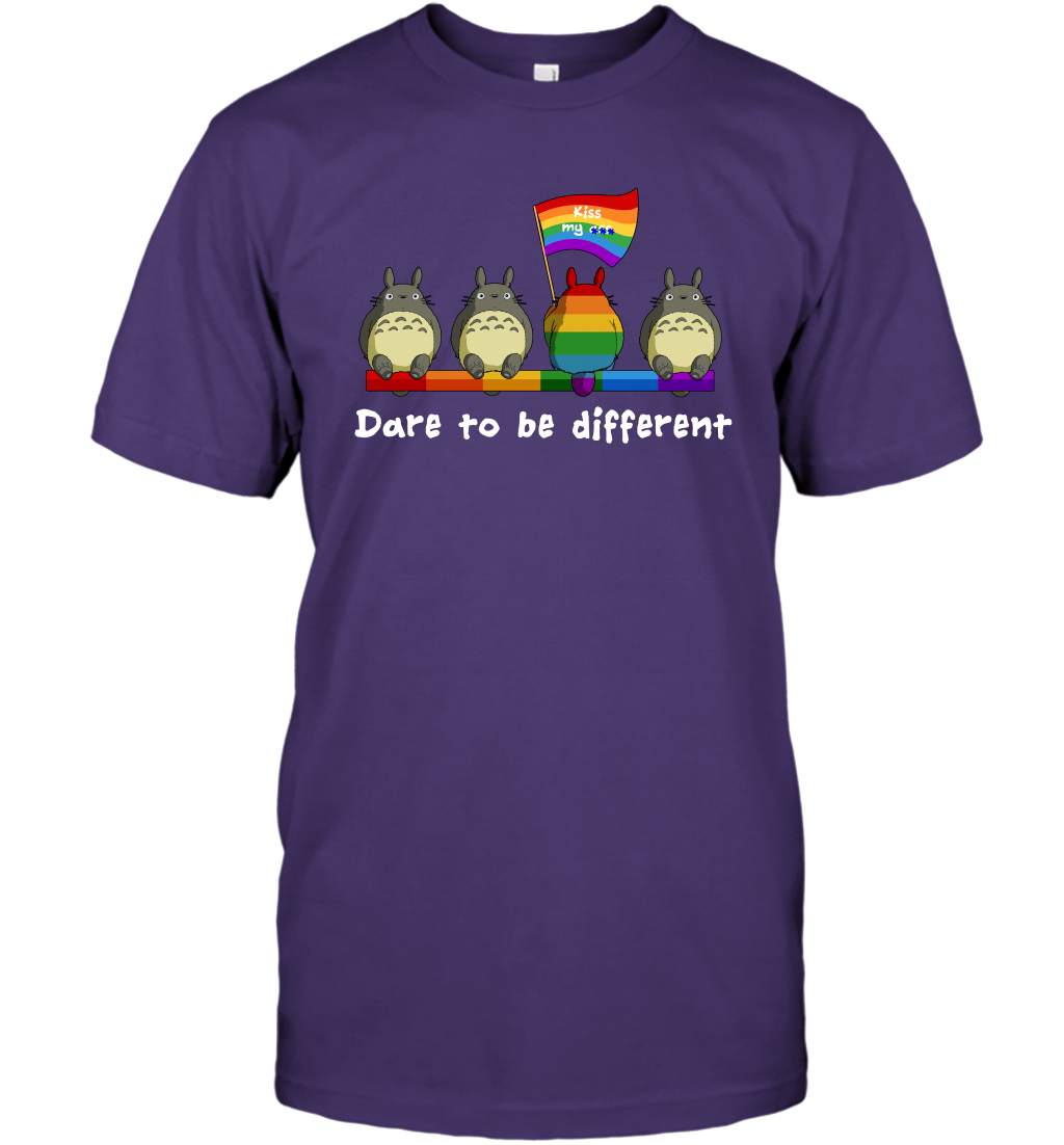Dare To Be Different Totoro LGBT T-Shirt T-Shirt Purple