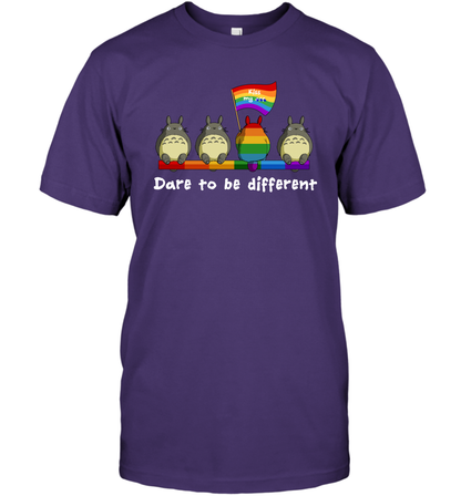 Dare To Be Different Totoro LGBT T-Shirt T-Shirt Purple