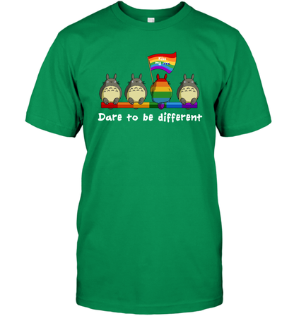 Dare To Be Different Totoro LGBT T-Shirt T-Shirt Irish Green