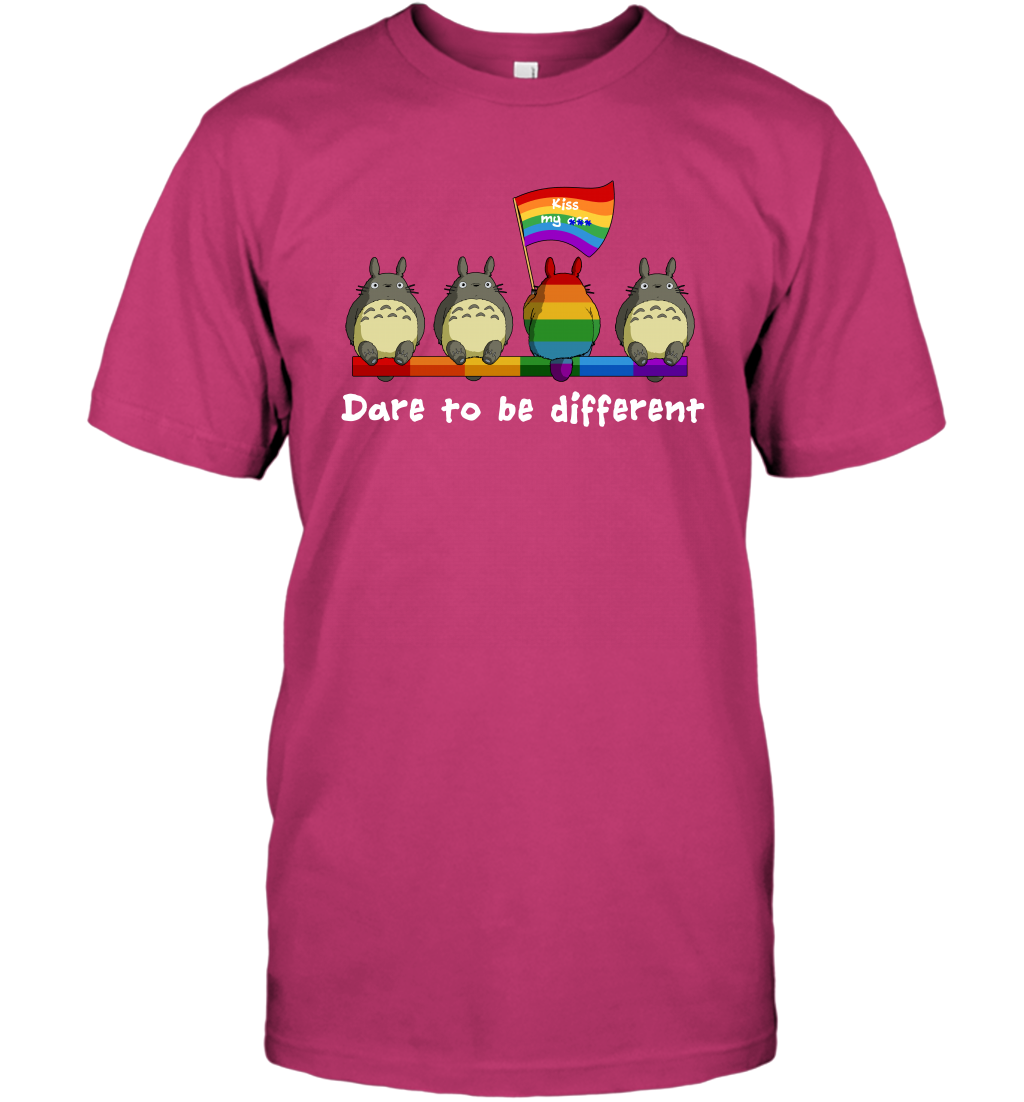 Dare To Be Different Totoro LGBT T-Shirt T-Shirt Heliconia