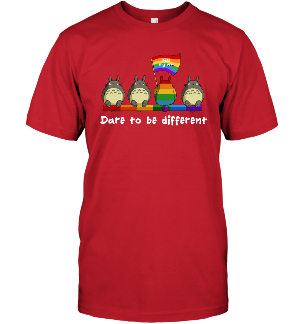 Dare To Be Different Totoro LGBT T-Shirt T-Shirt Red