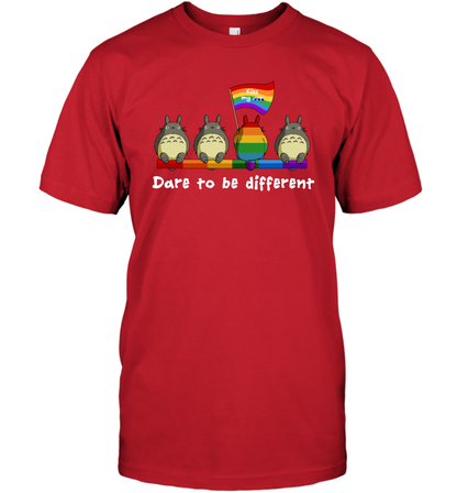 Dare To Be Different Totoro LGBT T-Shirt T-Shirt Red
