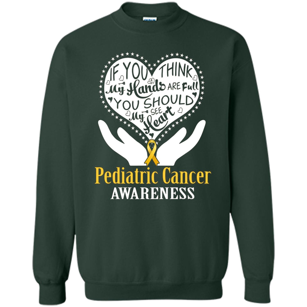 Pediatric Cancer T-shirt Raise Awareness Forest Green