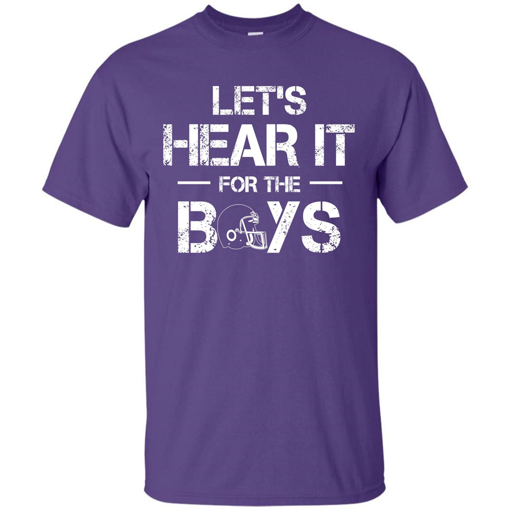 Football T-shirt Let's Hear It For The Boys Purple