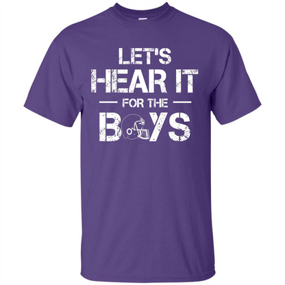 Football T-shirt Let's Hear It For The Boys Purple