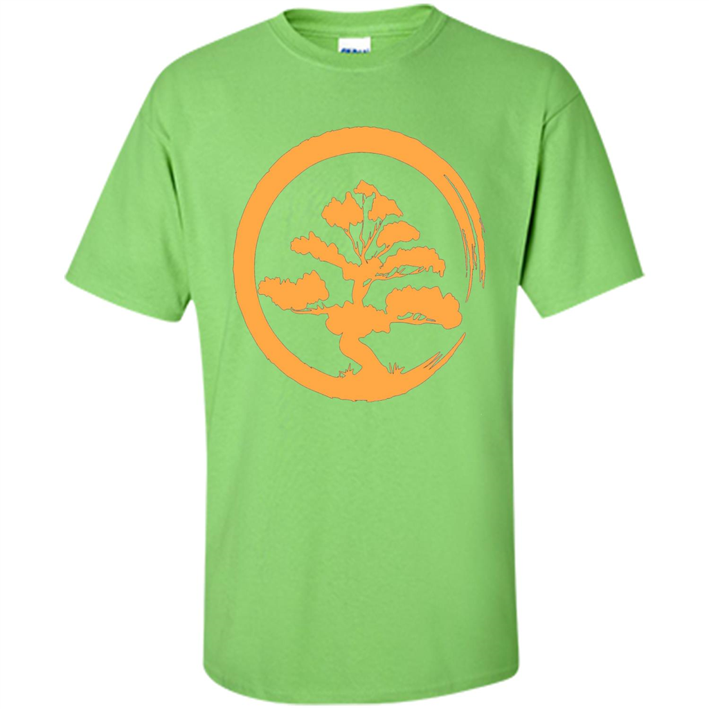 Bonsai Tree Japanese Zen Artist T-shirt Lime
