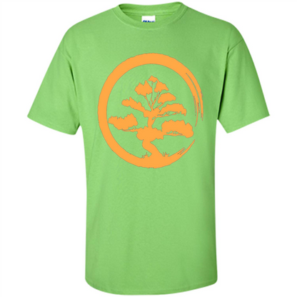 Bonsai Tree Japanese Zen Artist T-shirt Lime
