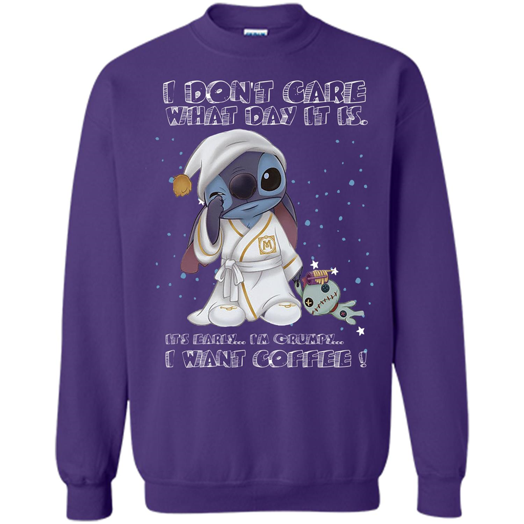 Coffee T-shirt I Don't Care What Day It Is It's Early I Want Coffee T-shirt